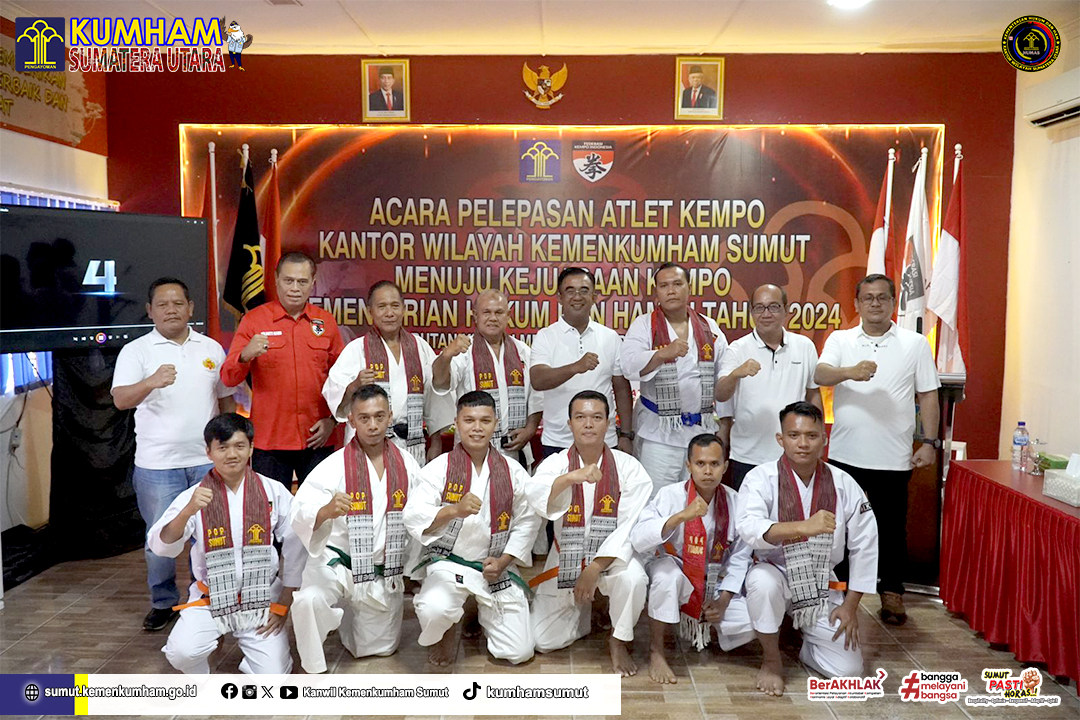 Lepas Kontingen Kempo Kanwil Kemenkumham Sumut ke Kejuaraan Kempo Kemenkumham RI, Kakanwil : Berikan Yang Terbaik dan Harumkan Nama Sumut