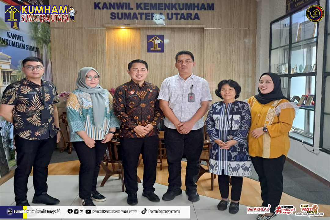 Direktorat Otoritas Pusat dan Hukum Internasional Ditjen AHU melakukan Monitoring Evaluasi Layanan Apostille pada Kanwil Kemenkumham Sumut