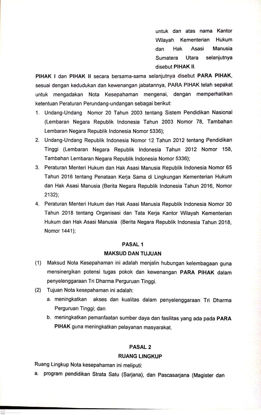 ZZZNota Kesepahaman Antara Universitas Prima Indonesia Dengan Kantor Wilayah Kementerian Hukum Dan Hak Asasi Manusia Sumatera Utara2