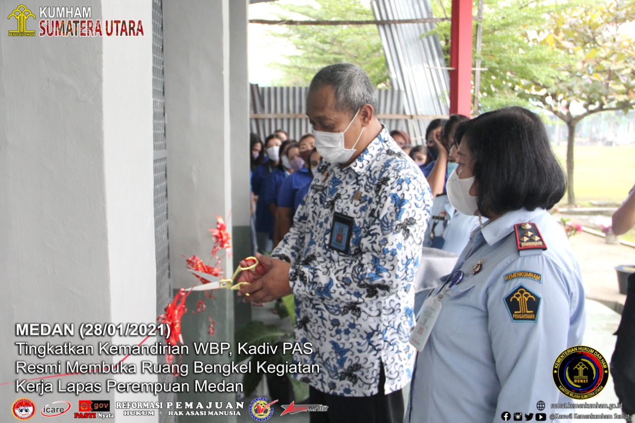 ZZZPAS Resmi Membuka Ruang Bengkel Kegiatan Kerja Lapas Perempuan Medan