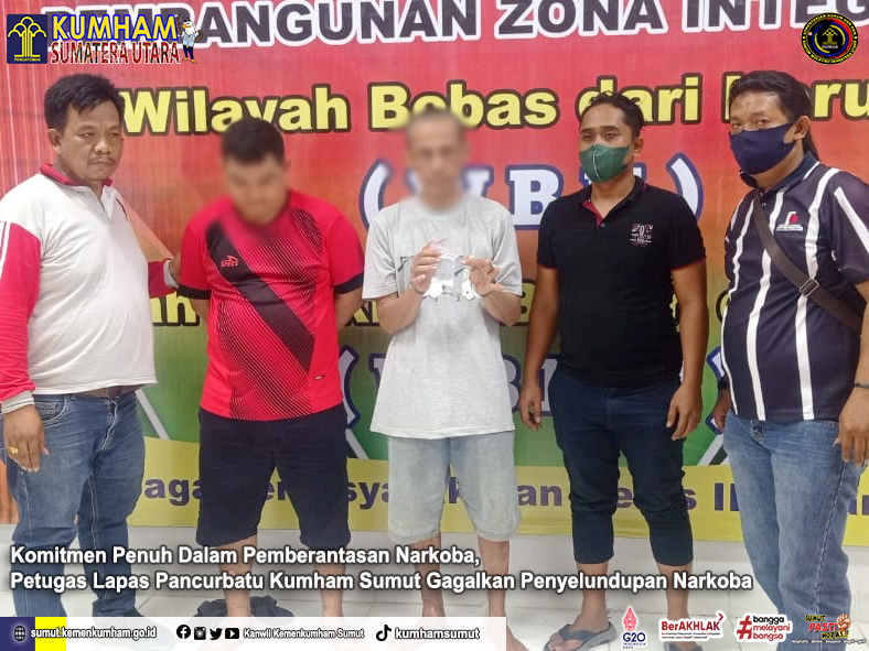 ZZZPemberantasan Narkoba Petugas Lapas Pancurbatu Kumham Sumut Gagalkan Penyelundupan Narkoba