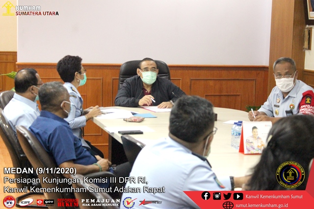 ZZZPersiapan Kunjungan Komisi III DPR RI Kanwil Kemenkumham Sumut Adakan Rapat