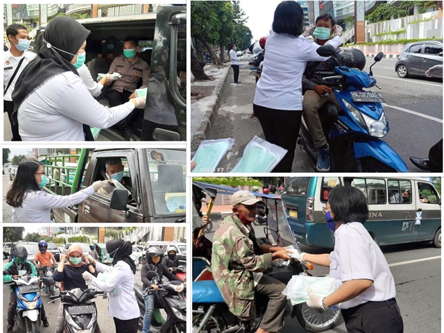 ZZZSambut HDKD Tahun 2020 Kanwil Kemenkumham Sumut Bagikan Masker Pada Pengguna Jalan3