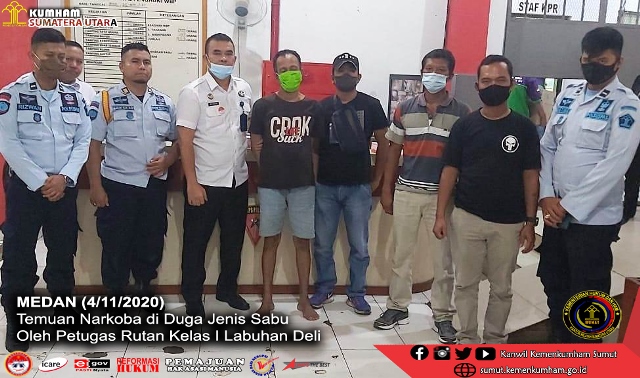 ZZZTemuan Narkoba di Duga Jenis Sabu Oleh Petugas Rutan Kelas I Labuhan Deli