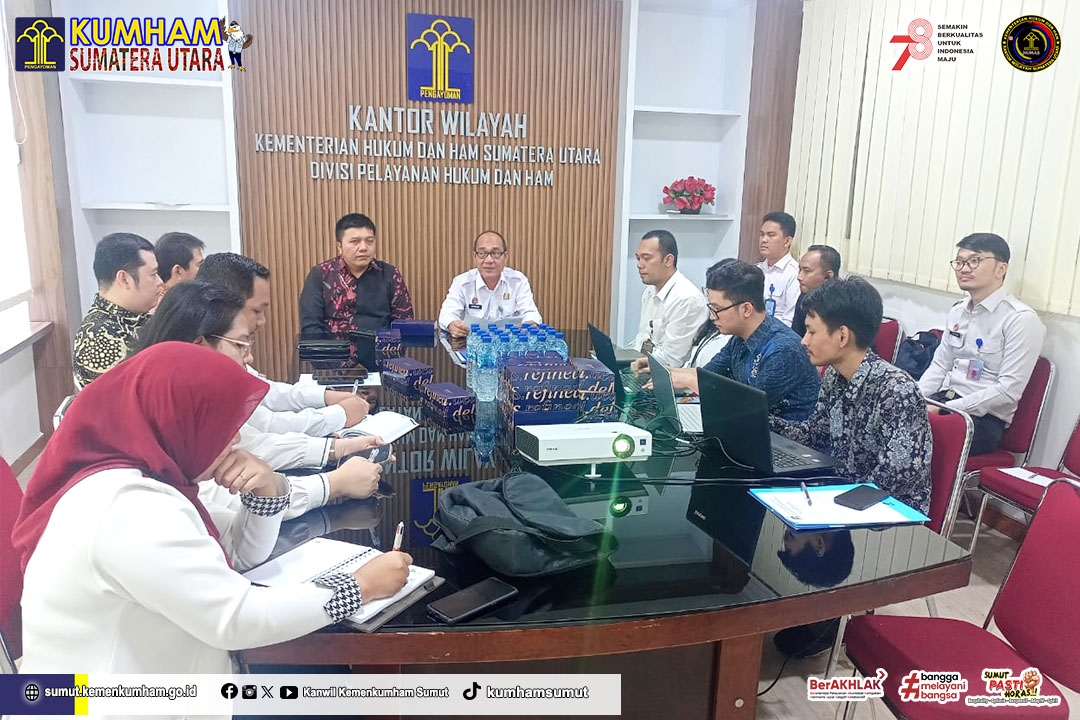 Kanwil Kemenkumham Sumut Terima Kunjungan Direktorat Perdata Ditjen AHU Dalam Rangka