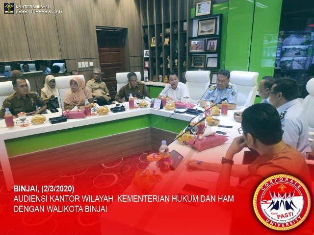 zAUDIENSI KANTOR WILAYAH KEMENTERIAN HUKUM DAN HAM DENGAN WALIKOTA BINJAI