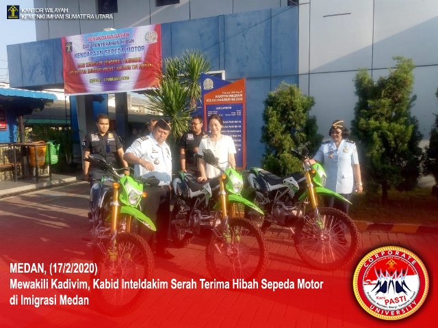 zKabid Inteldakim Serah Terima Hibah Sepeda Motor di Imigrasi Medan