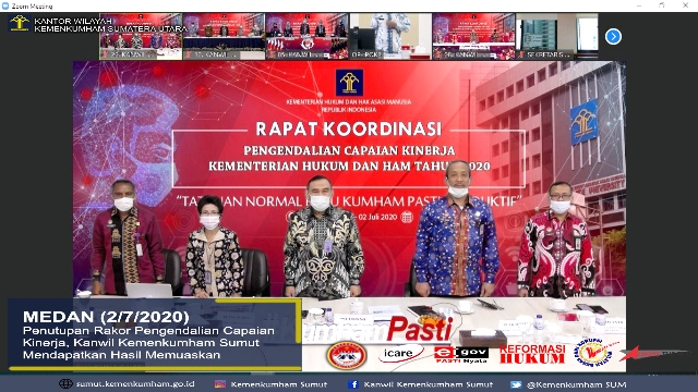 zPenutupan Rakor Pengendalian Capaian Kinerja Kanwil Kemenkumham Sumut Mendapatkan Hasil Memuaskan