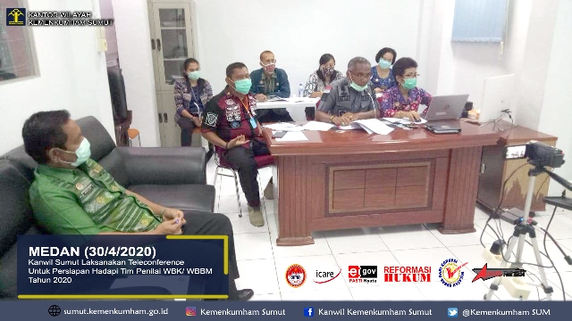 zTeleconference Untuk Persiapan Hadapi Tim Penilai WBKWBBM Tahun 2020